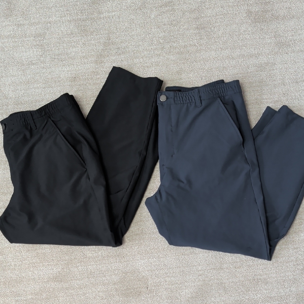 Marc New York Men's Black and Navy Stretchy Pants